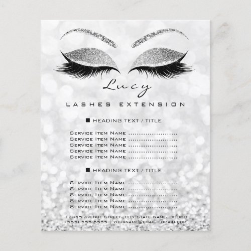 Makeup Artist Beauty Lash Glitter Price List Lucy Flyer