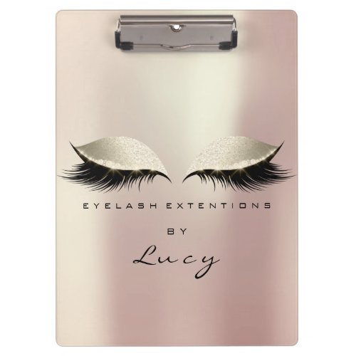 Makeup Artist Beauty Lashes Rose Ivory Eyes Clipboard