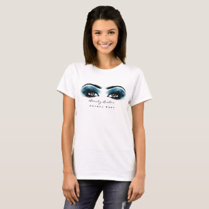 Makeup Artist Beauty Lashes Studio Blue Navy Eye T-Shirt