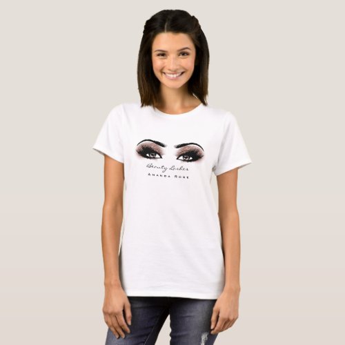 Makeup Artist Beauty Lashes Studio Glitter Eye T_Shirt