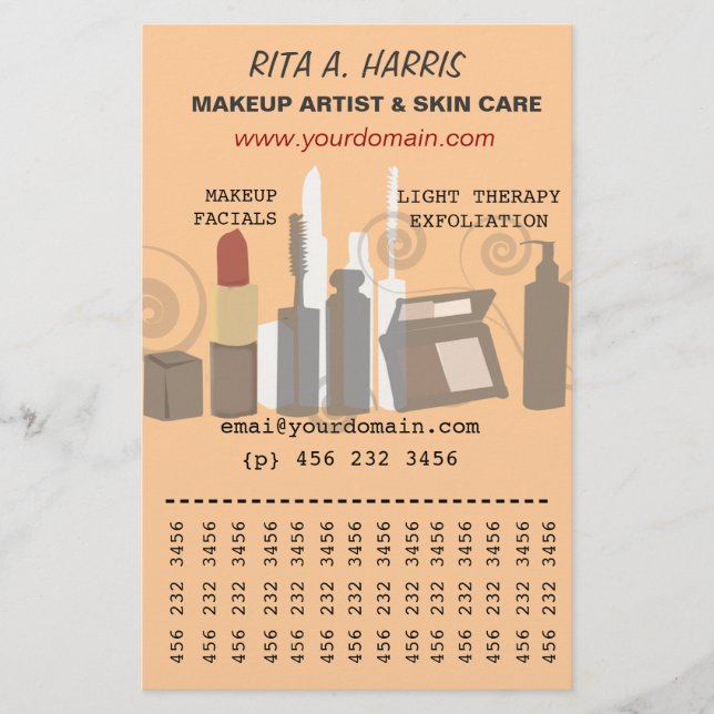 Makeup Artist  Beauty Products  Business Services Flyer (Front)