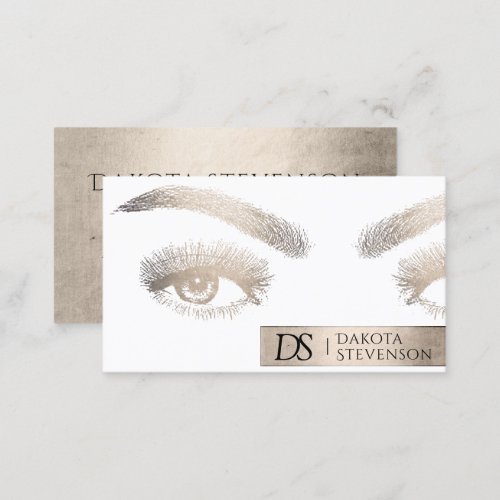 Makeup Artist Beauty Professional  Elegant Gold Business Card