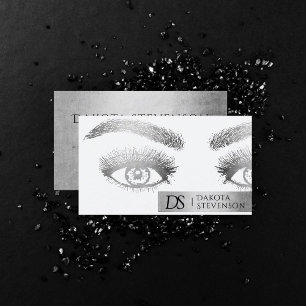Makeup Artist Beauty Professional   Silver Sparkle Business Card