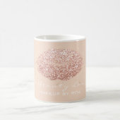 Makeup Artist Beauty Rose Gold Confetti Glitter Coffee Mug (Center)