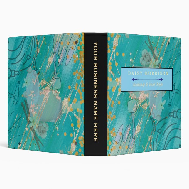 Makeup Artist Beauty Salon 3 Ri 3 Ring Binder (Background)