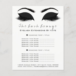 Makeup Artist Beauty Salon Black White Flyer Brows