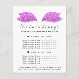 Makeup Artist Beauty Salon Black White Flyer Pink