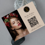 Makeup Artist Beauty Salon Business Logo QR Code  Flyer<br><div class="desc">The QR code can be used to direct customers to your website,  where they can learn more about your services. The flyer can be used to promote your services and to create a professional look for your brand.</div>