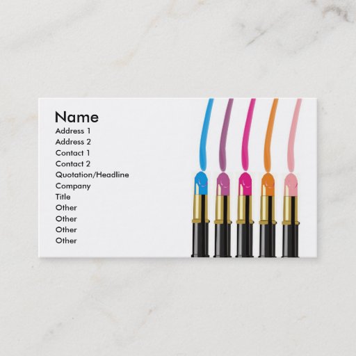 Customizable Makeup Artist, Beauty Salon, etc., Business Card