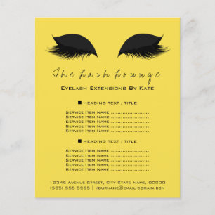 Makeup Artist Beauty Salon Flyer Black Yellow