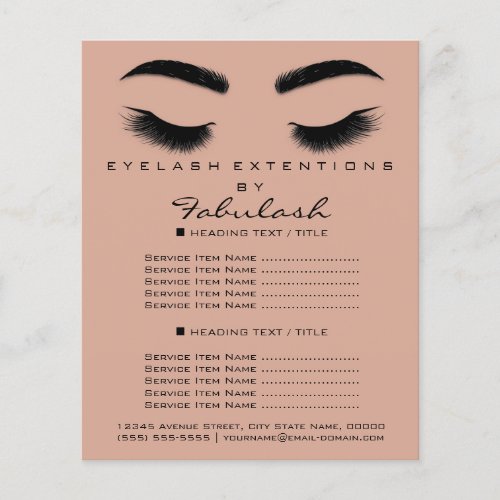 Makeup Artist Beauty Salon Flyer SPA Black Rose