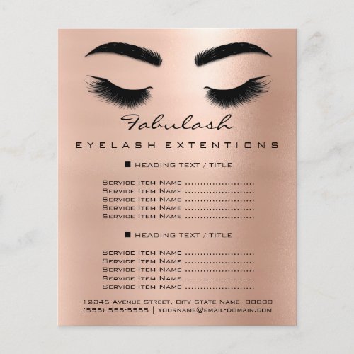 Makeup Artist Beauty Salon Flyer SPA Rose