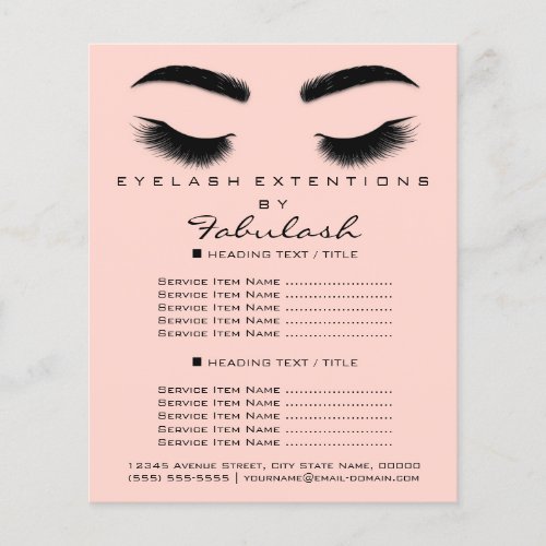 Makeup Artist Beauty Salon Flyer SPA Rose Blush