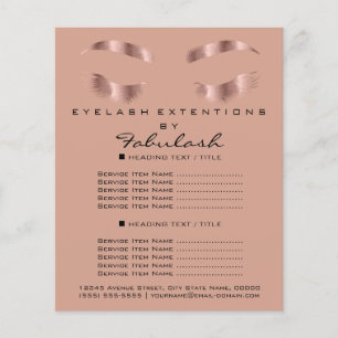 Makeup Artist Beauty Salon Flyer SPA Rose Gold