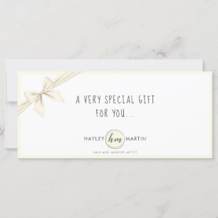 Makeup Artist Beauty Salon Gift Certificate Card