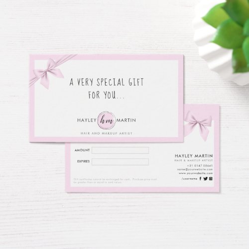 Makeup Artist Beauty Salon Gift Certificates