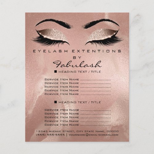 Makeup Artist Beauty Salon Glitter Flyer Skinny