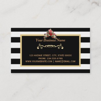 Makeup Artist Beauty Salon Gold Business Card by Usa_Stickers_Design at Zazzle