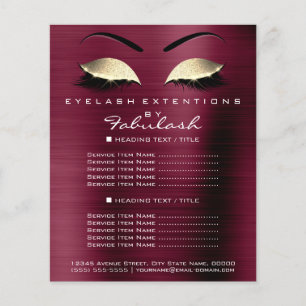 Makeup Artist Beauty Salon Gold Glitter Flyer Lux