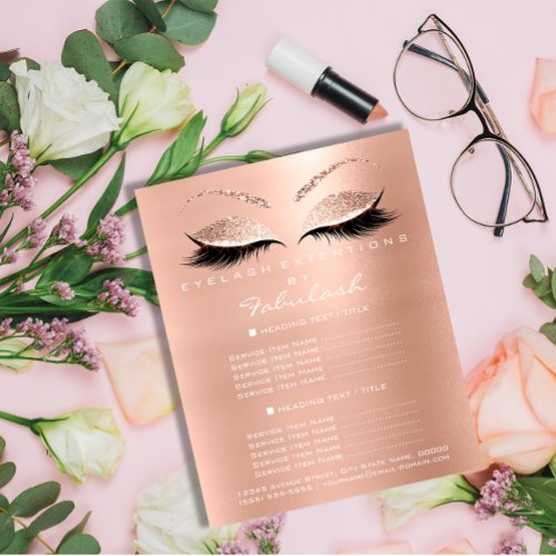 Makeup Artist Beauty Salon Gold Lash Flyer White