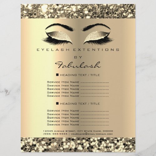 Makeup Artist Beauty Salon Golden Flyer Prices