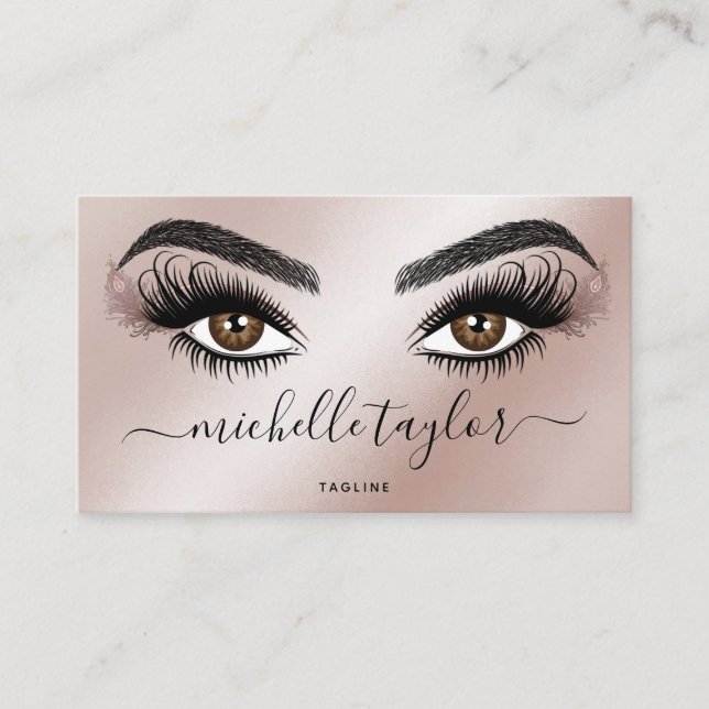 Makeup artist Beauty Salon Lash Extension Feather  Business Card (Front)
