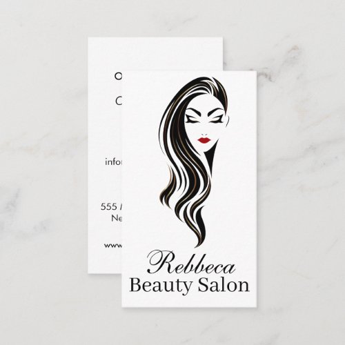 Makeup artist Beauty Salon Lash Extension Red lips Business Card