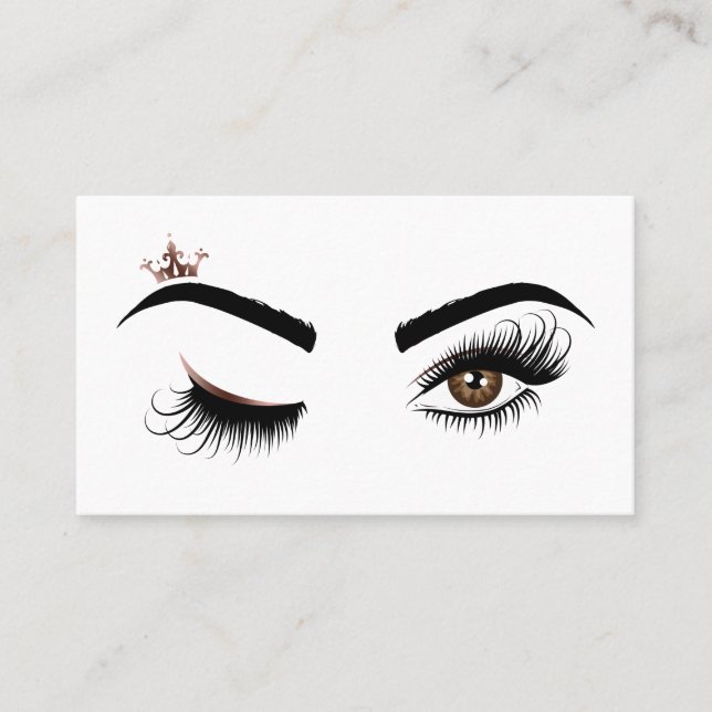 Makeup artist Beauty Salon Lash Extension wink eye Business Card (Front)