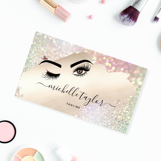 Makeup artist Beauty Salon Lash Extension wink eye Business Card (Creator Uploaded)