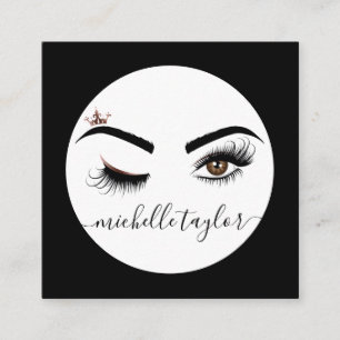 Makeup artist Beauty Salon Lash Extension wink eye Square Business Card