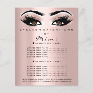 Makeup Artist Beauty Salon Lash Flyer Brown Blush