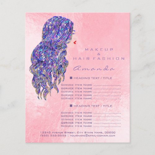 Makeup Artist Beauty Salon Lash Flyer Pastel Ombre