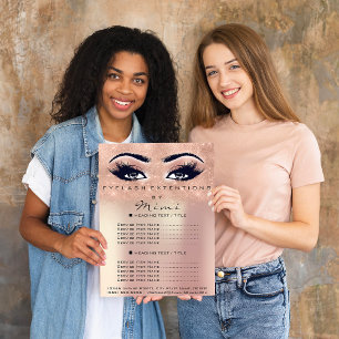 Makeup Artist Beauty Salon Lash Flyer Powder Rose