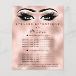 Makeup Artist Beauty Salon Lashes Flyer Rose Blush<br><div class="desc">florenceK luxury beauty salon colletion</div>