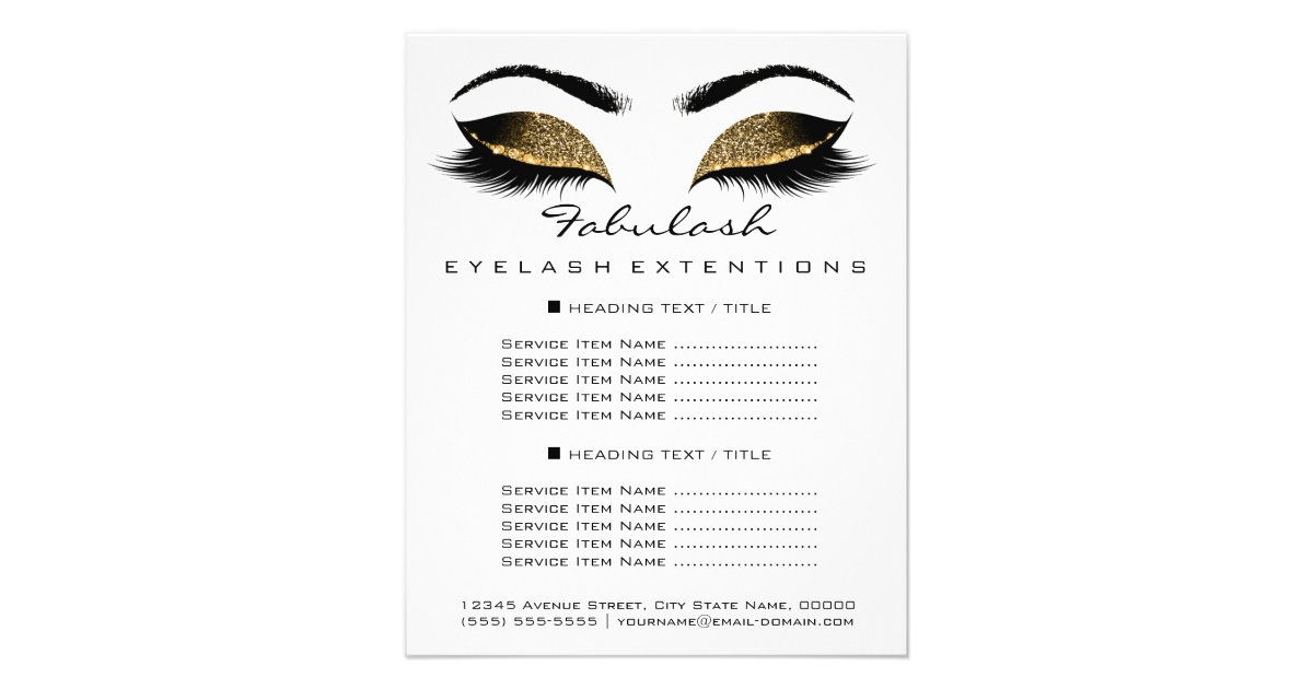 Makeup Beauty Price List Flyer White |