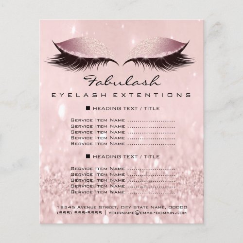 Makeup Artist Beauty Salon Wellness Flyer Pink SPA