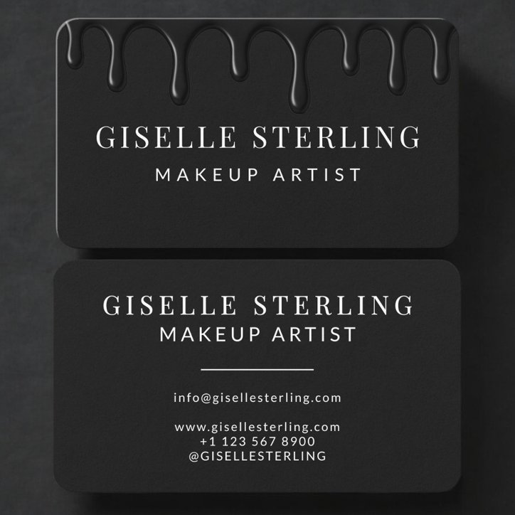 Makeup Artist Black Business Card