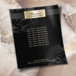 Makeup Artist Black Floral Beauty Salon Brochures Flyer<br><div class="desc">Makeup Artist Black Floral Beauty Salon Brochures.</div>