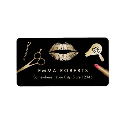 Makeup Artist Black  Gold Beauty Salon Salon Label