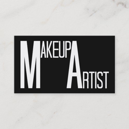 Makeup Artist Black Simple Business Card