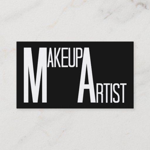 Customizable Makeup Artist Black Simple Business Card