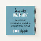 Makeup artist bold signature script pastel blue