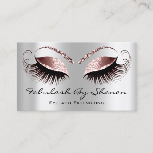 Makeup Artist Brow Eyelash Rose a Gr Business Card