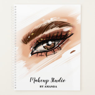 Makeup Artist Brown Eyes Long Lashes Planner