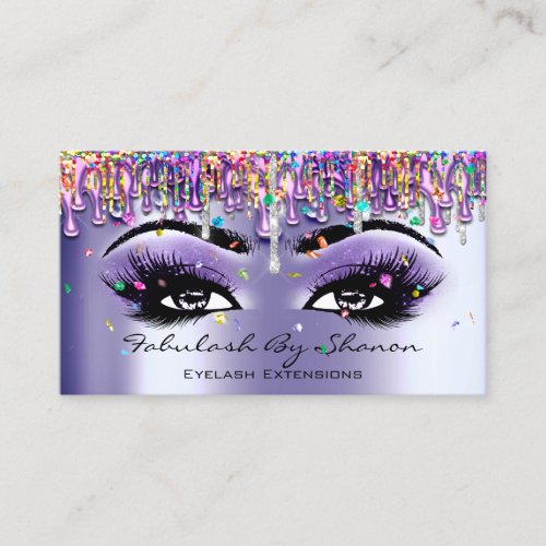 Makeup Artist Brows Eyelashes Extension Rainbow Business Card