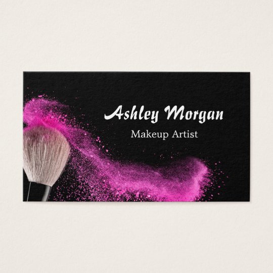 makeup artist brush powder fashionable black white