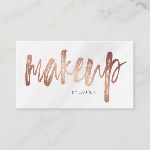 Makeup Artist Brush Typography   Business Card