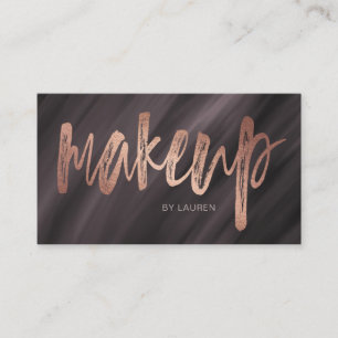 Makeup Artist Brush Typography    Business Card