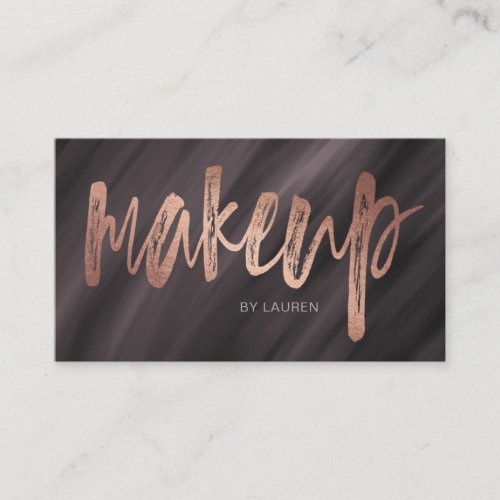 Makeup Artist Brush Typography   Business Card