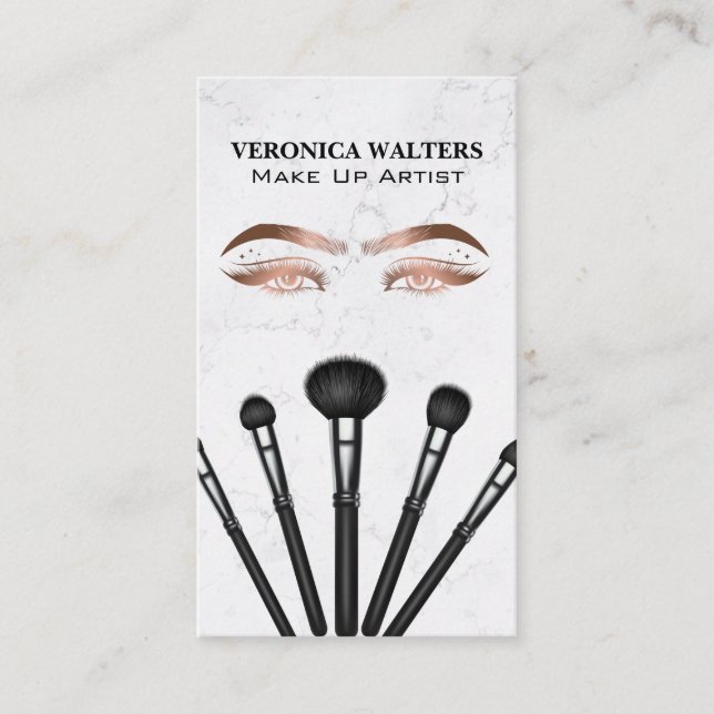 Makeup Artist Brushes | Womens Beauty | Eyes Business Card (Front)